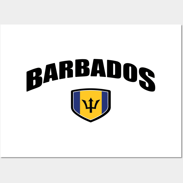 Barbados National Flag Shield Wall Art by IslandConcepts